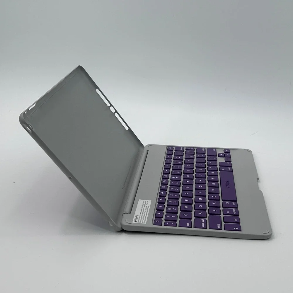 ZAGG Folio Hinged Bluetooth Keyboard Case for iPad Air Purple Gray IDSZF-PU0